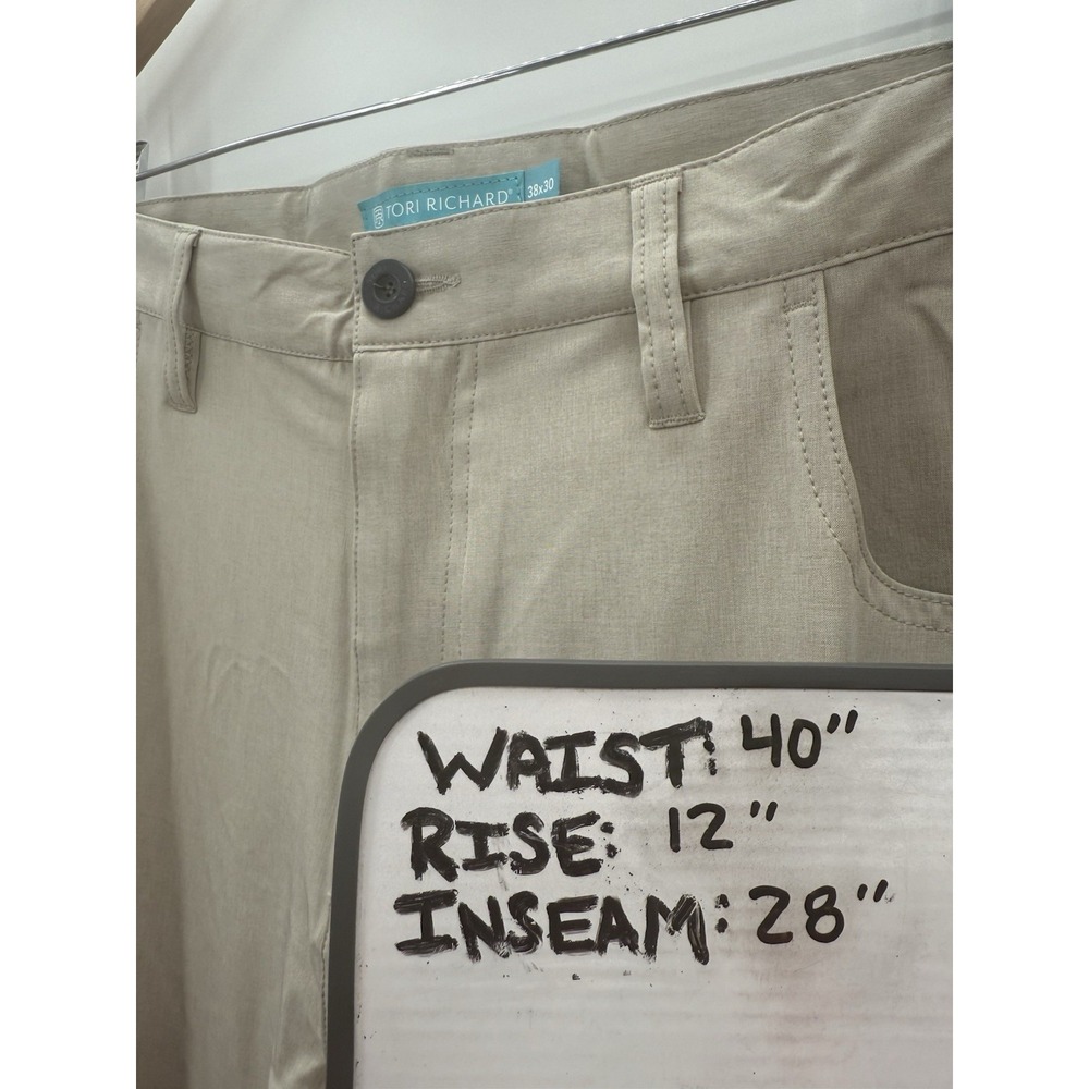 Tori Richard Surf Turf Latte Pants Size 38 Tradewind Technology Golf Performance - Picture 7 of 7